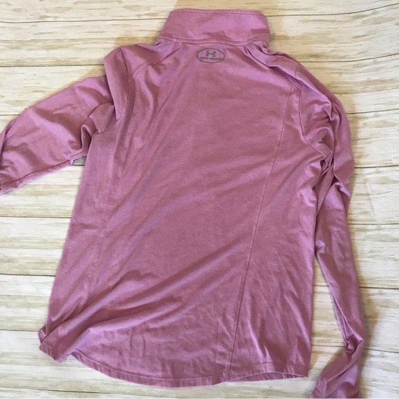 Preowned Pink 1/2 zip up Pullover Threadbornne long sleeve size large - Picture 4 of 7